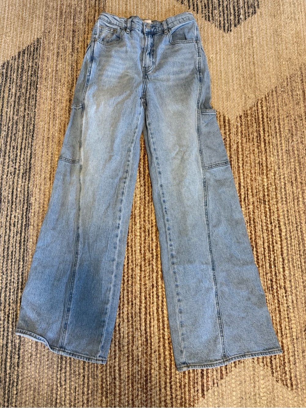 PacSun Light Blue Stretch Wide-Leg Jeans